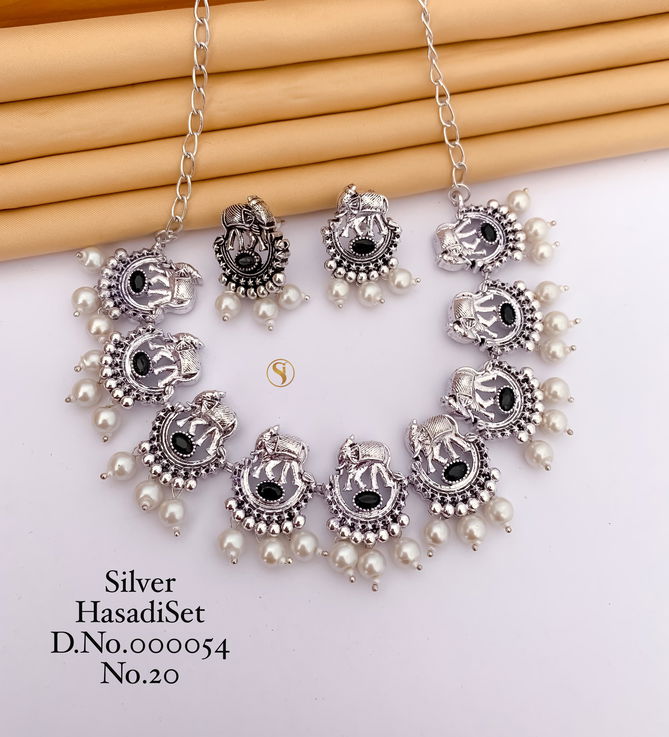 Designer Special Silver Navratri Hasadi Set 10 Wholesale Shop In Surat
